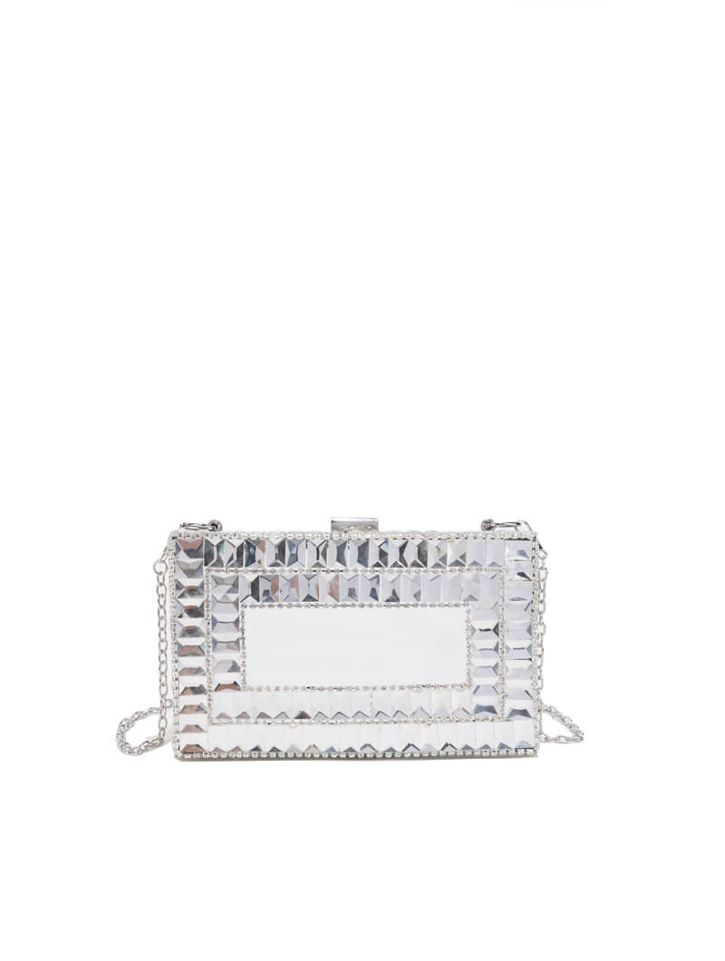 Sac transparent en strass